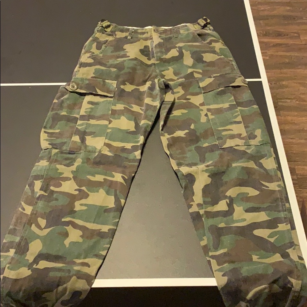 High waisted army cargo pant